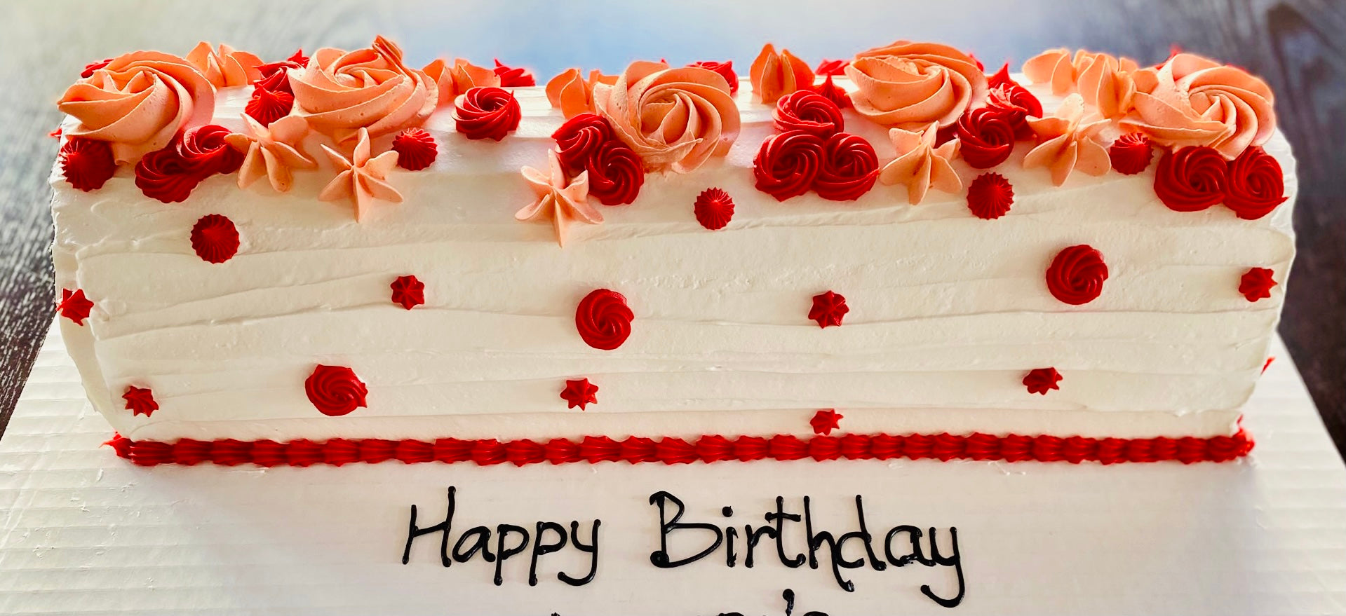 Beautiful multi-tiered cassata ice cream cake for celebration