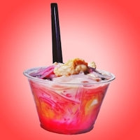 Falooda Kulfi drink with rose syrup and noodles